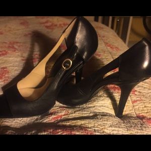 Michael Kors Black Peek Heels